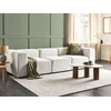 Beliani Modulinė 3 vietų sofa FALSTERBO balta, velvetas