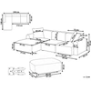 Beliani Modulinė 3 vietų sofa HEDE Boucle, balta, dešininė, su otomane