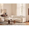 Beliani Modulinė 3 vietų sofa HEDE Boucle, balta, dešininė