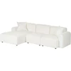 Beliani Modulinė 3 vietų sofa HEDE Boucle, balta, dešininė