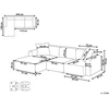 Beliani Modulinė 3 vietų sofa HEDE Boucle, balta, dešininė