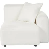 Beliani Modulinė 3 vietų sofa HEDE Boucle, balta, dešininė
