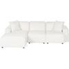 Beliani Modulinė 3 vietų sofa HEDE Boucle, balta, dešininė