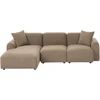 Beliani Modulinė 3 vietų sofa HEDE, ruda, dešininė