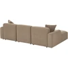 Beliani Modulinė 3 vietų sofa HEDE, ruda, dešininė