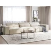 Beliani Modulinė 3 vietų sofa HELLNAR, veliūras, šviesiai smėlinė