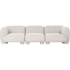 Beliani Modulinė 3 vietų sofa MJALBI, kreminė balta, „Boucle“ audinys