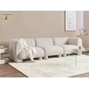 Beliani Modulinė 3 vietų sofa MJALBI, kreminė balta, „Boucle“ audinys
