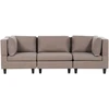 Beliani Modulinė 3 vietų sofa UNSTAD ruda