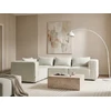 Beliani Modulinė 4 vietų kampinė sofa AXEBO dešininė, balta „Boucle“ audinys
