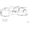 Beliani Modulinė 4 vietų kampinė sofa AXEBO dešininė, balta „Boucle“ audinys