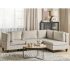 Beliani Modulinė 4 vietų kampinė sofa UNSTAD, kairinė, šviesiai smėlio spalvos