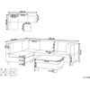 Beliani Modulinė 4 vietų kampinė sofa UNSTAD, dešininė, šviesiai smėlio spalvos, su otomane