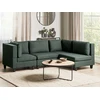 Beliani Modulinė 4 vietų kampinė sofa UNSTAD kairinė tamsiai žalia