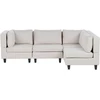 Beliani Modulinė 4 vietų kampinė sofa UNSTAD, kairinė, šviesiai smėlio spalvos