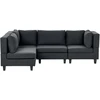 Beliani Modulinė 4 vietų kampinė sofa UNSTAD Dešininė Juoda