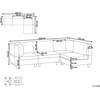 Beliani Modulinė 4 vietų kampinė sofa UNSTAD kairinė tamsiai žalia