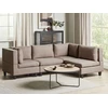 Beliani Modulinė 4 vietų kampinė sofa UNSTAD kairinė ruda