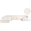Beliani Modulinė 5 vietų kampinė sofa ARDAL Boucle, balkšva, dešininė