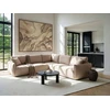 Beliani Modulinė 5 vietų kampinė sofa MESNALI, smėlio spalvos, kairinė