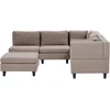 Beliani Modulinė 5 vietų sofa UNSTAD Kairinė Ruda su otomane