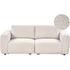 Beliani Modulinė dvivietė sofa KIVVIK Boucle, balkšva
