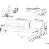 Beliani Modulinė išskleidžiama kampinė sofa 4 asmenims ALSTEN žalia, dešininė