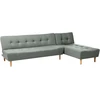 Beliani Modulinė išskleidžiama kampinė sofa 4 asmenims ALSTEN žalia, dešininė