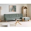 Beliani Modulinė išskleidžiama kampinė sofa 4 asmenims ALSTEN žalia, dešininė