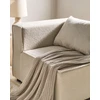Beliani Modulinė kampinė sofa 4 asmenims AXEBO Kairinė, balta, Boucle audinys