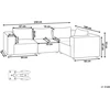 Beliani Modulinė kampinė sofa 4 asmenims AXEBO Kairinė, balta, Boucle audinys