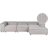 Beliani Modulinė kampinė sofa 4 asmenims ARDAL, velvetinė, smėlio ir pilkos spalvos, kairinė