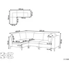 Beliani Modulinė kampinė sofa 4 asmenims EVJA, veliūrinė, tamsiai mėlyna, dešininė