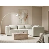 Beliani Modulinė kampinė sofa 4 asmenims AXEBO Kairinė, balta, Boucle audinys