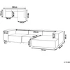Beliani Modulinė kampinė sofa 4 asmenims ARDAL, velvetinė, smėlio ir pilkos spalvos, kairinė