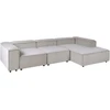 Beliani Modulinė kampinė sofa 4 asmenims ARDAL, velvetinė, smėlio ir pilkos spalvos, kairinė