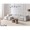 Beliani Modulinė kampinė sofa 4 asmenims ARDAL dešininė, kreminės baltos spalvos, velvetas