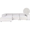 Beliani Modulinė kampinė sofa 4 asmenims ARDAL dešininė, kreminės baltos spalvos, velvetas