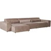 Beliani Modulinė kampinė sofa 4 žmonėms HELLNAR, šviesiai ruda, dešininė