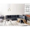 Beliani Modulinė kampinė sofa 5 asmenims UNSTAD kairinė, juoda, eko oda