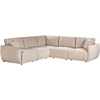 Beliani Modulinė kampinė sofa 5 asmenims MESNALI, buklė, smėlio spalvos, dešininė