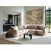 Beliani Modulinė kampinė sofa 5 asmenims MESNALI, buklė, smėlio spalvos, dešininė