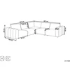 Beliani Modulinė kampinė sofa 5 asmenims KIVVIK, bouclé, kreminė balta, dešininė