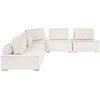 Beliani Modulinė kampinė sofa 5 asmenims TIBRO, balkšva, dešininė