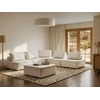 Beliani Modulinė kampinė sofa 5 asmenims TIBRO, balkšva, dešininė