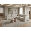 Beliani Modulinė kampinė sofa 5 vietų KIVVIK, bouclé, lūžinė balta, kairinė