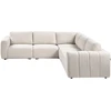 Beliani Modulinė kampinė sofa 5 vietų KIVVIK, bouclé, lūžinė balta, kairinė
