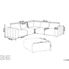 Beliani Modulinė kampinė sofa 5 žmonėms „KIVVIK“ su pufu, „Bouclé“, balkšva, dešininė