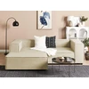 Beliani Modulinė kampinė sofa APRICA, sintetinis linas, smėlio spalvos, dešininė