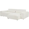 Beliani Modulinė kampinė sofa HELLNAR, 3 vietų, kairinė, kreminė balta, Boucle
